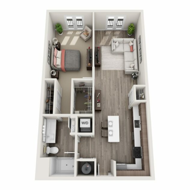 Rendering of the A3 floor plan